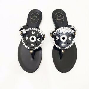Jack Rogers Georgica Jellies Black and White